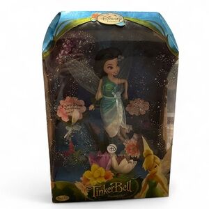Disney Fairies Silvermist Water Fairy 10” Porcelain Doll Brass Key NIB